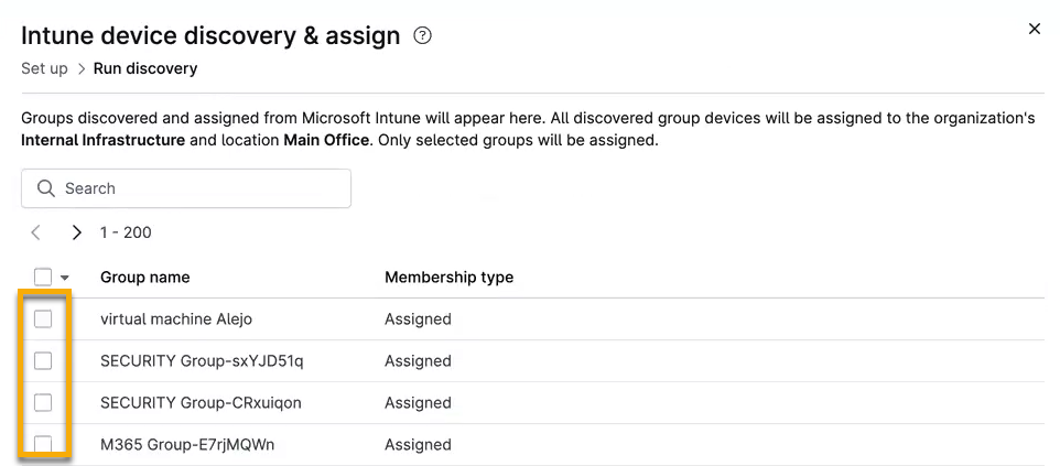intune device discovery and assign_run discovery selection.png